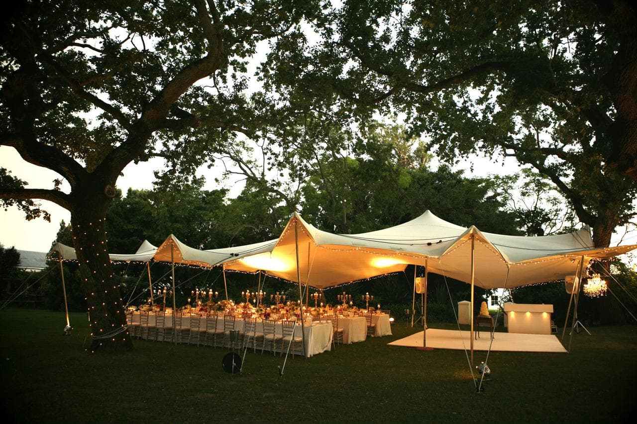 Unique tents outdoors at pavilion events in uganda